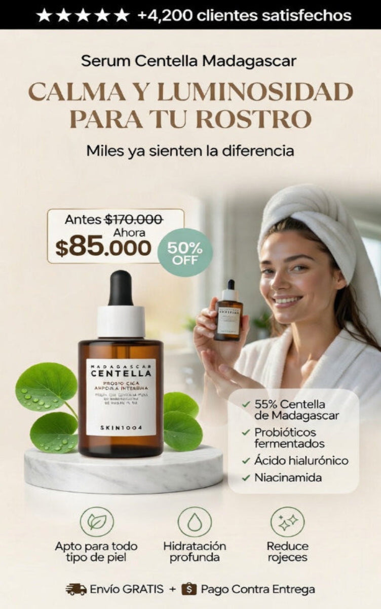 Serum Centella Madagascar - Piel Calmada y Radiante ✨